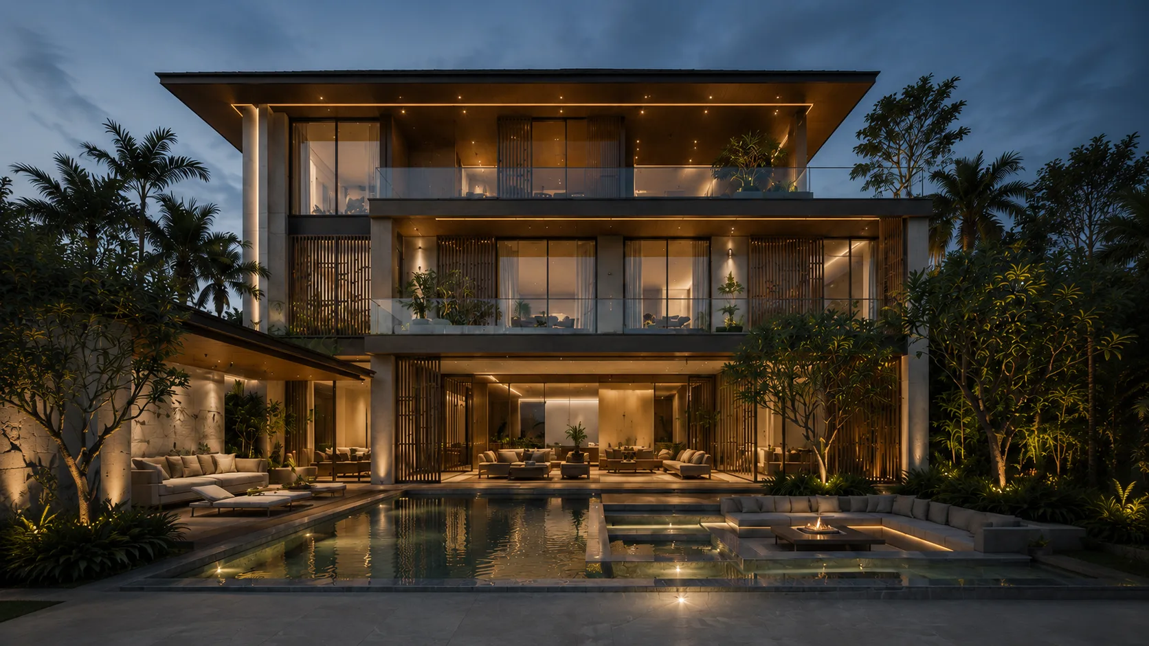 บ้านโมเดิร์นคอร์ทยาร์ด โดย 34 Build Master Construction